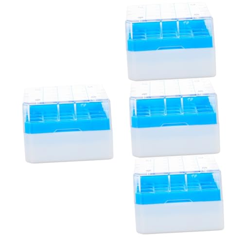 STOBAZA Box Freezer Storage Box Polycarbonate Cryovial Rack for Laboratory Freezing Tubes Transparent Design for Easy Sample Identification