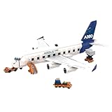 Fuleying City Passagierflugzeug Bausteine Bausatz mit Flughafenterminal und LKW, 1945 Teile City Passagierflugzeug Bausteine Bausatz, DIY Flugzeugbau Konstruktions Spielzeug