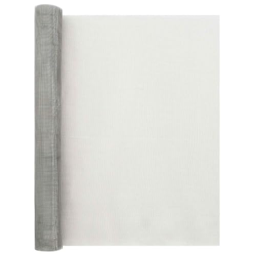 vidaXL Red de malla de 60 x 500 cm, 20 malla, acero inoxidable 201, protección para balcón, rectangular, antimosquitos, anticorrosión, instalación rápida