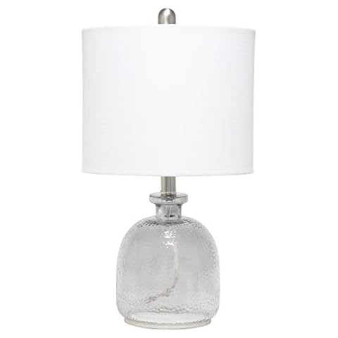 Elegant Designs LT3334-WHT Glass Table Lamp Cover