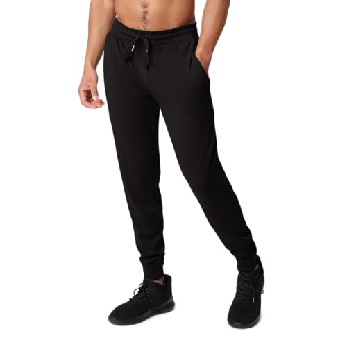 Men's 100% Merino Joggers by Woolly | RWS Certified | Warm, Soft, Seattle Designed - Black - S