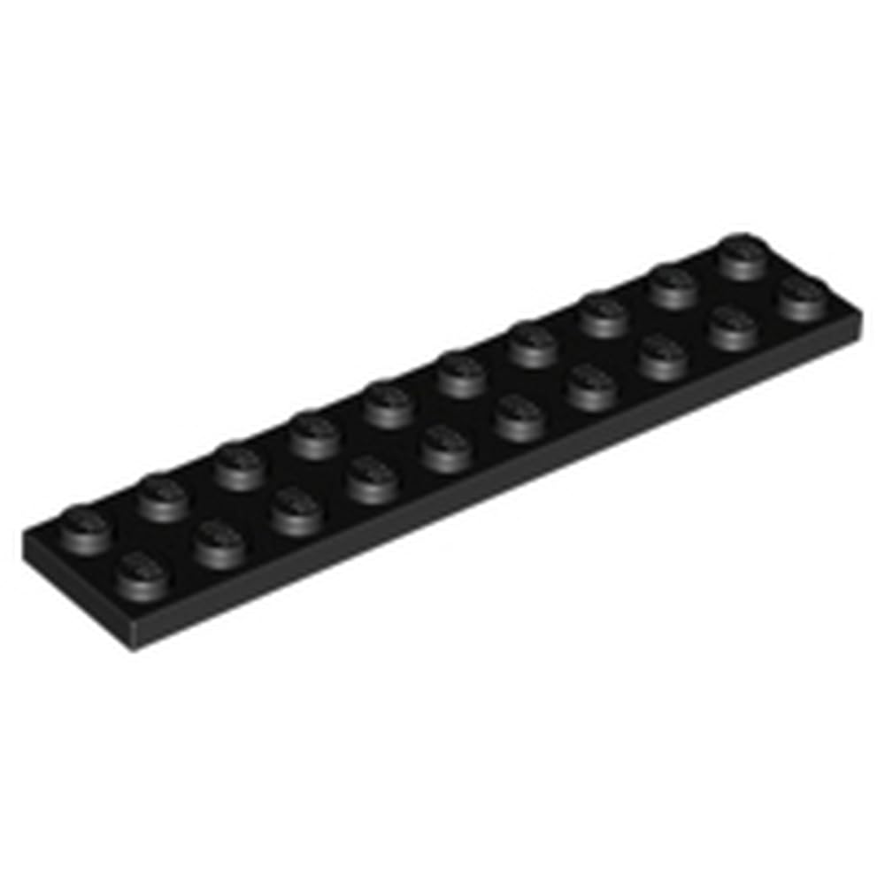 LEGO Plate 2 x 10, Part 3832, Part 3832, Choose Your Colour (Black, 2, count)