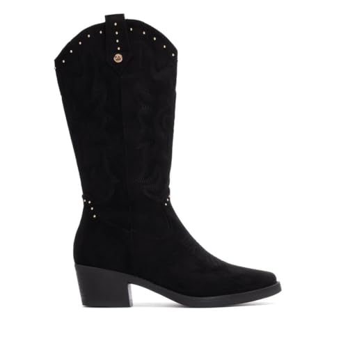 XTI   Botas Camperas Mujer Negro   Calzado Cómodo y Versátil   Moda casual   Modelo 13056901 (Talla 39)
