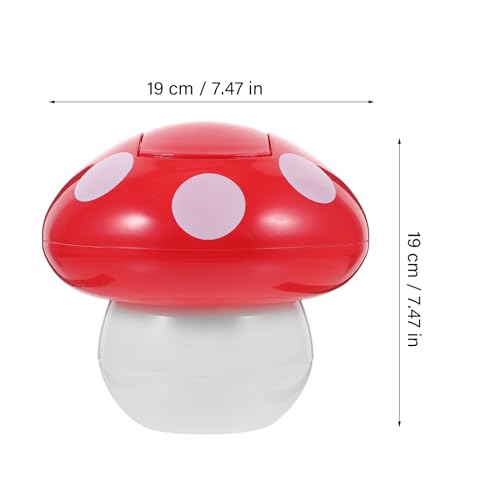 Basurero mini hongo con tapa para escritorio miniatura 4
