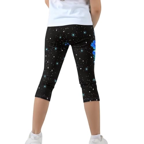 Capri Leggings for Kids Teen,Kids Spring Summer Cropped Pants High Waisted Yoga Tights for Casual Workout4