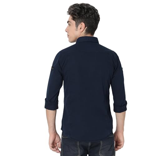 Image of Spykar Men's Regular Fit N /A Full Sleeve Solid Casual Shirts