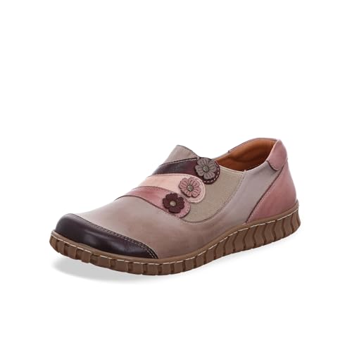 Slipper mit Elastikeinsatz taupe Gr 38