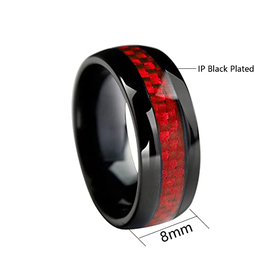 ringheart Couple Rings Black Matching Ring 1.5ct AAA CZ Women Wedding Ring Sets for Him and Her Red Wedding Ring3