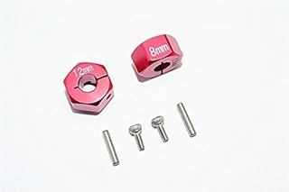 GPM For Thunder Tiger Kaiser XS Upgrade Parts Aluminum Wheel Hex (12mm X 8mm) - 2Pcs Set Red