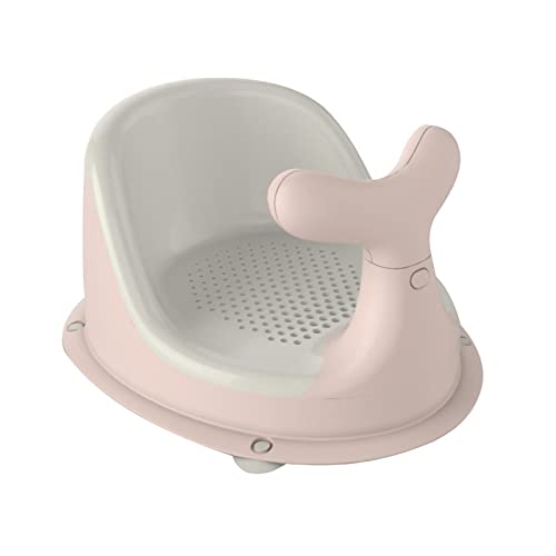 MERIGLARE Silla de Baño para Bebé Asiento Antideslizante Plegable Ventosas Respaldo Envolvente Material TPE+PP Suave Cómoda Adecuada para Baño Infantil Y