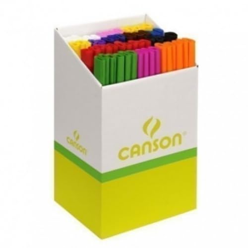 Boîte de 60 rouleaux papier crépon standard 50x250 32g/m² crêpage 60%, coloris vifs assortis (11)