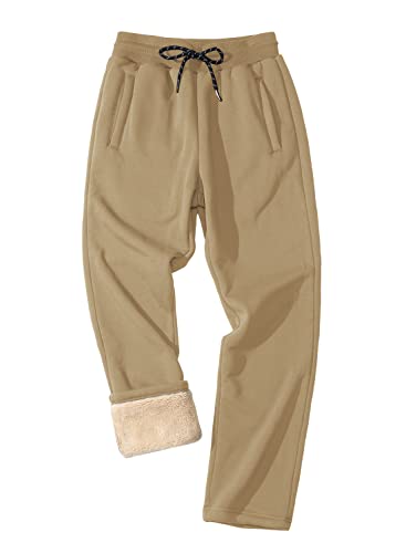 Korean Style Black High Waist Grey Thick Fleece Workout Pants - View #4