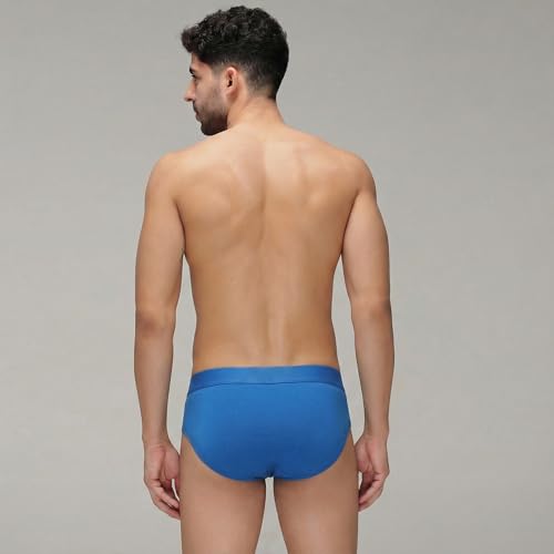 Image of Zoiro Men's Fluid-Fabric Brief | Micro Nylon Waistband | 4-Way Stretch Soft Supple Fit | Skin-Friendly Breathable Innerwear | 90% Cotton 10% Spandex