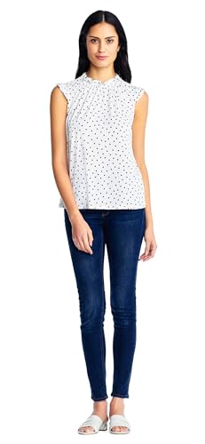Image of Adrianna Papell Women's Ruffle Mock Neck Tank