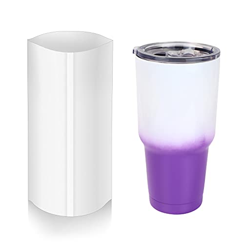 Image of 50Pcs 7x11in Shrink Sleeves for 30oz Tumbler | 50pk 7x11in white shrink bags for sublimation, durable, leak-proof, for 30oz tumbler heat press