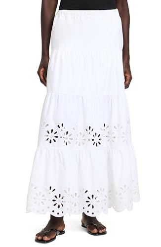 kate spade new york Women's Daisy Eyelet Tiered Maxi Skirt
