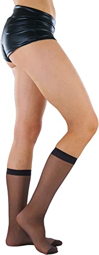 Image of ToBeInStyle Women's Pack Of 6 Pairs Sheer Knee-Hi Nylon Solid Socks