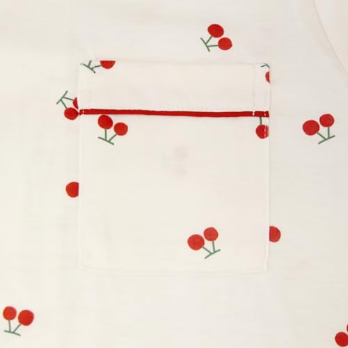 Image of Ammiko Womens Pajamas Set Y2k Loungewear Pajama Button Down Top and Shorts Monkey Beach Short Sleeve Sleepwear Preppy