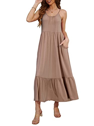 Ponmsva Vestido Largo Sin Mangas Para Mujer, Elegante
