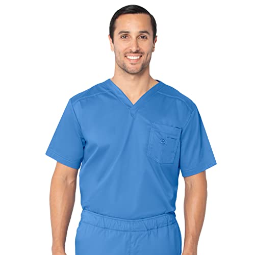 Landau Essentials Relaxed Fit Comfort Stretch 1-Pocket Scrub Top for Men 4098