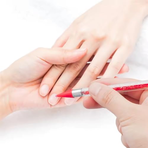 Pincel 2 Pontas Silicone e Redonda Pega Strass Glitter Unhas