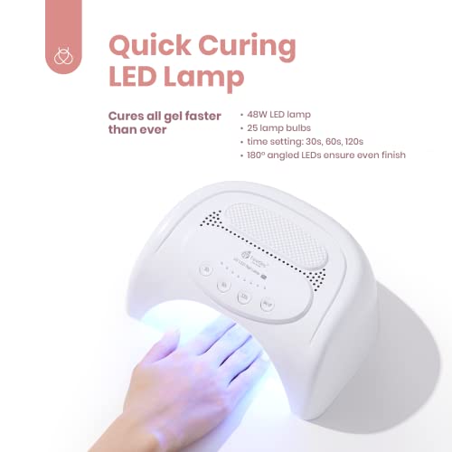 Beetles Gel Nail Polish Kit With U V Light 48W Led Nail Lamp 6 Colors Nude Gray Pink Gel Polish Starter Kit Manicure Soak Off U V Led Gel Nail Polish Set Salon Diy Home Nail Decoration #TOP5