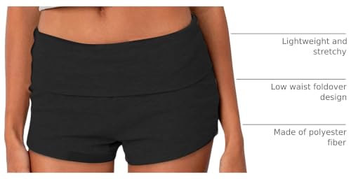 Image of Women Low Waist Lounge Shorts Fold Over Skinny Pajamas Shorts Summer Casual Pj Bottom Sleep Shorts