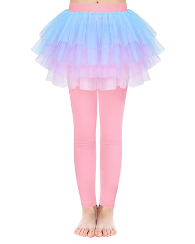 JOCMIC Toddler Girls Tutu Skirt Leggings Pant with Ruffle Kids Footless Culotte