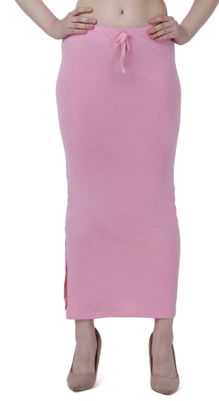 Image of Lycra Blend Cotton Saree Shapewear Petticoat for Women and Girls, Skirts Shapewear Dress for Saree