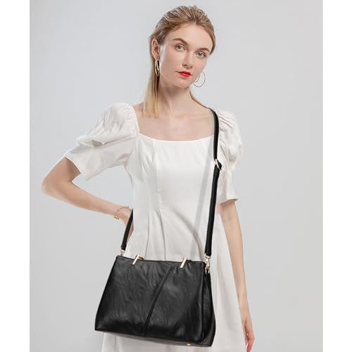 Image of Women's Purses Medium Top Handle Shoulder Hobo Tote Leather Handbag