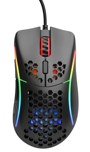 Image of GLORIOUS Model D- (Minus) Wired Gaming Mouse - 61g Superlight Honeycomb Design, RGB, Ergonomic, Pixart 3360 Sensor, Omron Switches, PTFE Feet, 6 Buttons - Matte Black