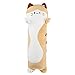 MUZIRI KINOKOO 70 cm Largo Gato Peluche Kawaii Cojín Juguete de Peluche Suave Cojín Animal para Ropa de Cama, Oficina, Regalo de cumpleaños marrón