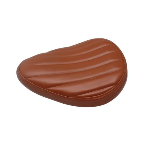 Asiento individual Bobber para moto chopper universal en cuero marron retro cojin delantero 3