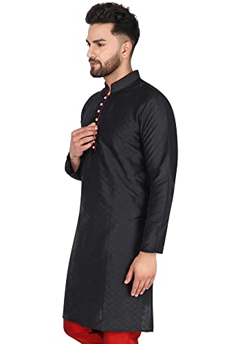 Image of Amazon Brand - Anarva Men's Indian Art Silk Casual Kurta for Wedding