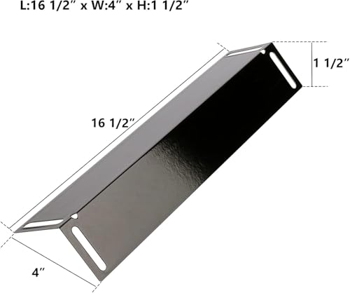 for Smoke Hollow grill parts, Smoke Hollow PS9900 PS9500 6500 6800 SH5000 SH9916 Grill parts, 16 1/2 Inch Porcelain Steel Heat Plate Shield Stainless Steel Pipe Burners 3 Packs