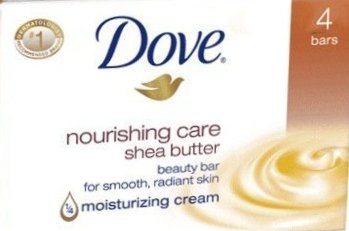 Dove Purely Pampering Beauty Bar, Shea Butter 4 oz, 4 Bar