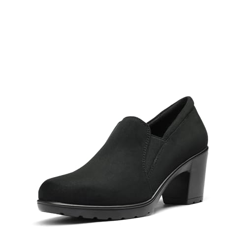 DREAM PAIRS Women's Low Chunky Block Heels Pumps Comfortable Slip-on Heeled Loafers Dress Work Shoes...