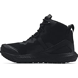 Zapatos De Seguridad Under Armour Under Armour UA Micro G Valsetz Mid, Zapatillas Trail Running, Hombre, Black/Black/Jet Gray, 45 EU