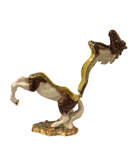 Kingspoint 62405 Wild and Free Horse Enameled Jeweled Box with In-laid Crystals 2.75 Inches x 3.35 Inches