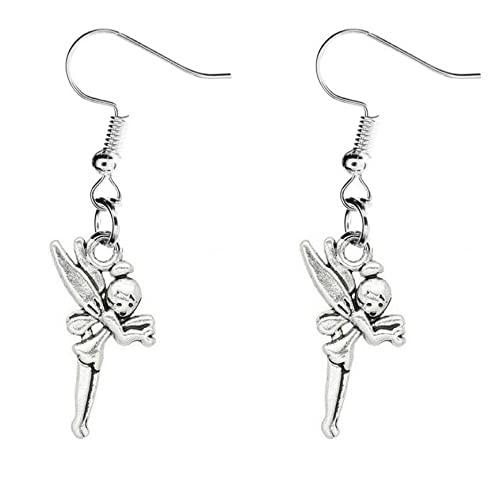 Pendientes de hada de plata de ley 925 con ganchos, para niñas, mujeres y fiestas de hadas, Plata de ley