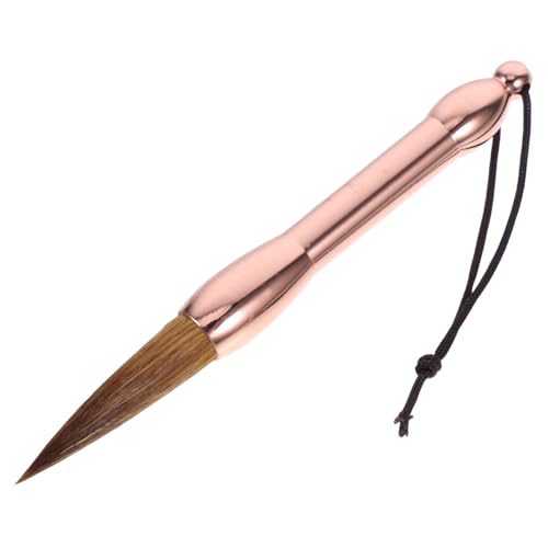 DOITOOL Portable Mini Chinese Calligraphy Brush with Sturdy Copper Handle Soft Tip Brush for Calligraphy Watercolor and Ink Painting for Artists and Beginners