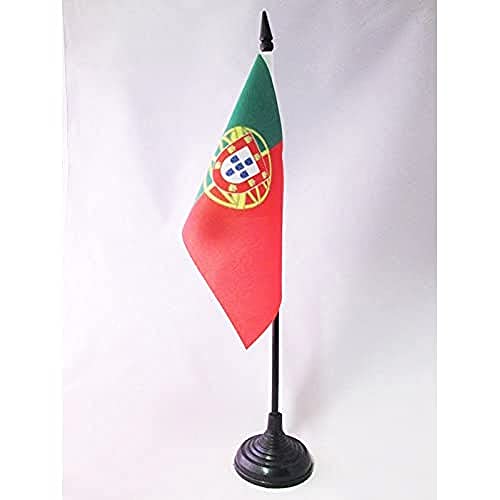 AZ FLAG - Tischflagge Portugal - 15x10 cm - Portugiesische Tischfahne 10 x 15 Cm - Flaggen
