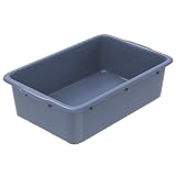 DUNCHATY 8.6 Gal Bus Tubs Extra Large Commercial Grade - Heavy Duty Plastic Wash Basin Dish Tub for Restaurant Kitchen - BPA Free Stackable Dishwasher Safe - 24.5' L x 16.5' W x 7' H (33L)