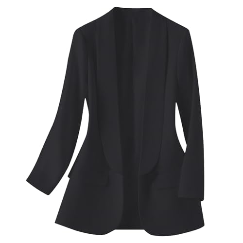 HGps8w Shawl Collar Blazers for Women Long Sleeve Trendy 2025 Loose Open Front Casual Work Office Suit Jackets