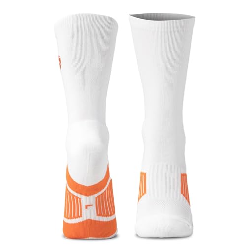Image of ChalkTalkSPORTS Basketball Socks - Cushioned Mid-Calf Crew - Youth & Adult | Moisture-Wicking Performance Blend, Athletic Basketball Gear, Stay-Up Technology, Arch Support, Breathable, Boys and Men