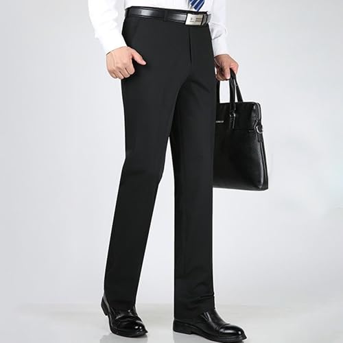 Maiyifu-GJ Men's Loose Lightweight Dress Pants Casual Straight Leg Suit Pants Business Striped Summer Work Pants​2