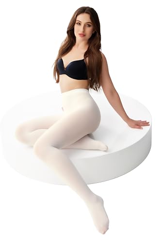Image of leg elegant Women's 80 Den Microfiber Soft Opaque Tights Pantyhose