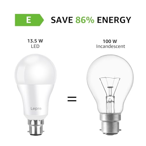 Lepro Bayonet Light Bulbs 100W Equivalent, Cool White 6500K, 13W 1520lm Super Bright LED Bayonet Bulb, Daylight B22 LED Bulbs - Image 3