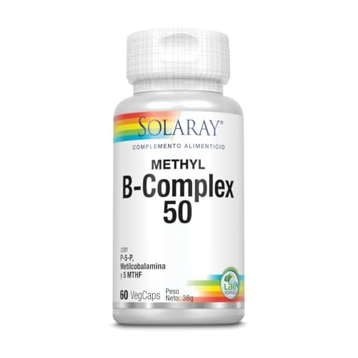 SOLARAY®. Methyl B complex 60VegCaps. Sin gluten. Apto parta veganos.