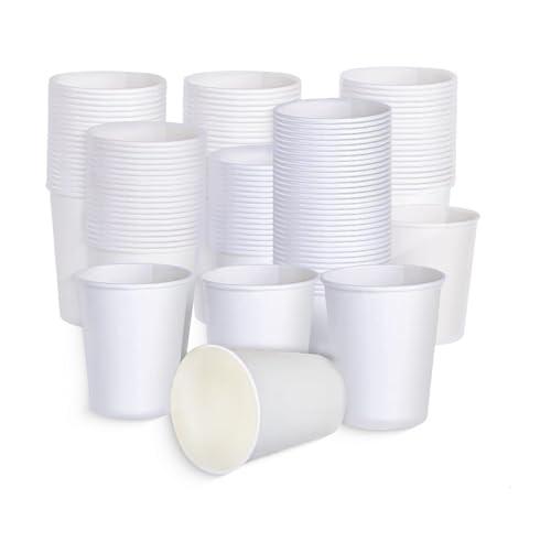 Vasos de papel de 7 onzas, paquete de 50 unidades y 200 unidades, desechables de una sola pared para café y té, tazas de alta calidad, especialmente hechas y diseñadas para el Reino Unido, inspirados